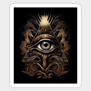 All seeing eye - Gold Magnet